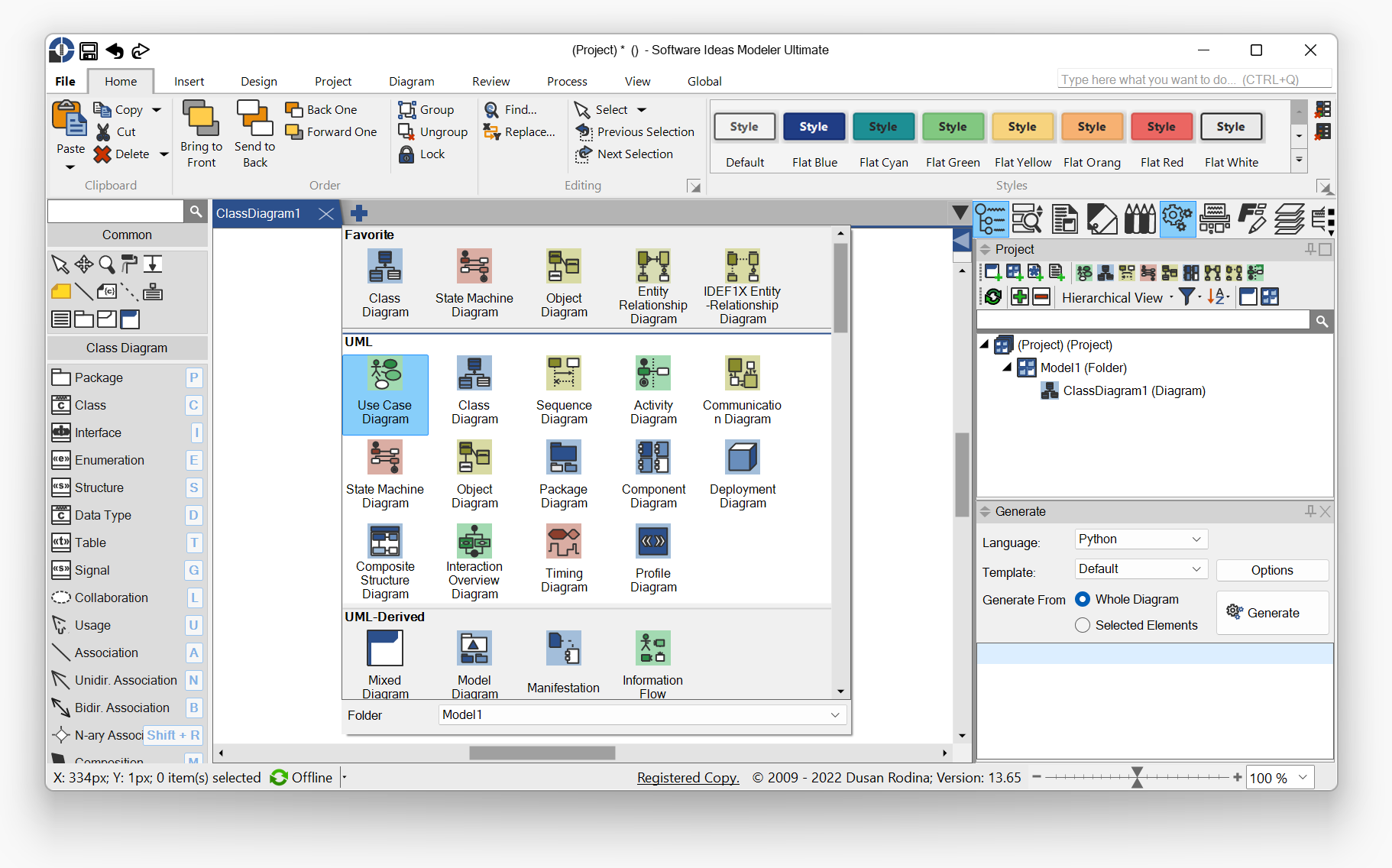 screenshot of Software Ideas Modeler